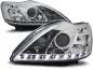 Preview: Scheinwerfer LED Tagfahrlicht Optik für Ford Focus MK2 Facelift Bj. 08-10 Chrom